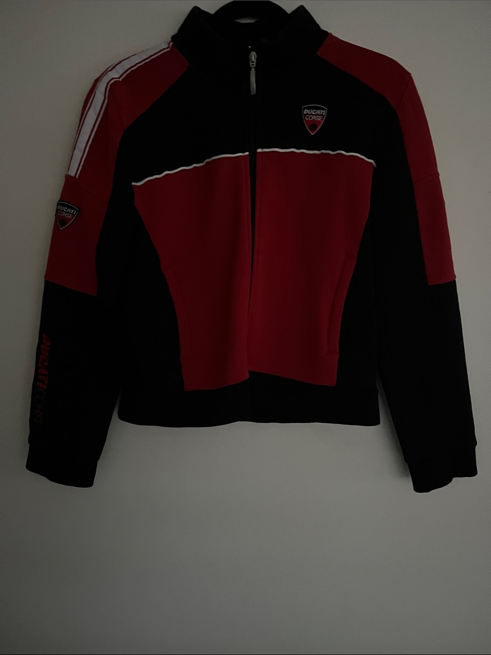 Ducati Corse Women's Red and Black Sport Bomber Jacket